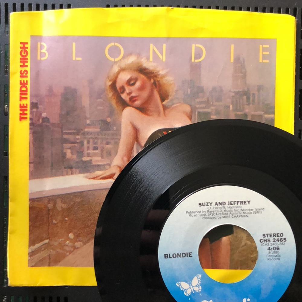 Blondie The Tide Is High/Suzy & Jeffrey Vinyl 45 Record '80